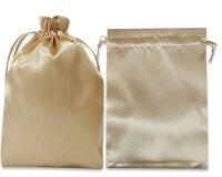 Imagem de Saquinho de Cetim 10x15cm Pacote 10 unidades - Dourado